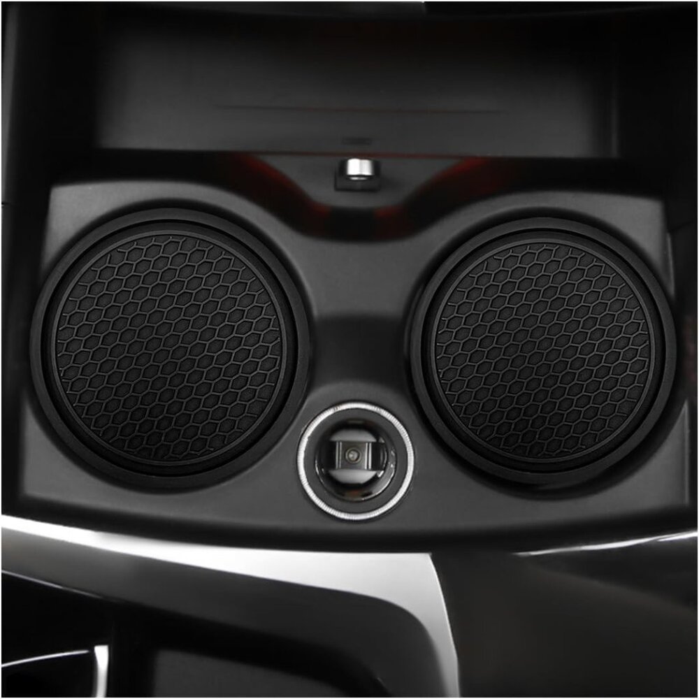 2 Pack Bling Car Cup Holder Coaster, 2.75 Inch Silicone Anti-Slip Rhinestone Aut